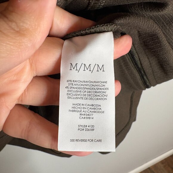 Cabi Jacket Womens Olive Green Military Academy Blazer Asymmetrical 4120 - Picture 5 of 6